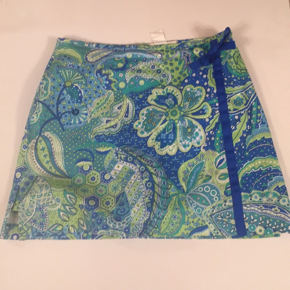 One Dream One Wish Blue Paisley Print Skort